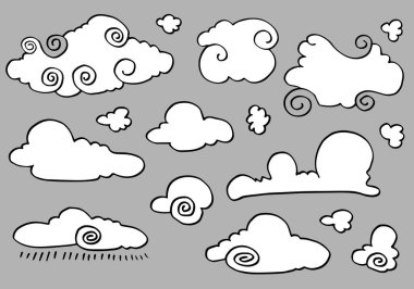 El yapımı hava tahsilatı. Gri arkaplanda düz biçim vektör çizimi.