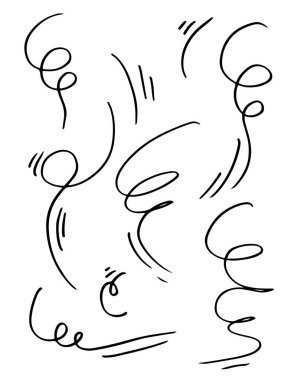 Karalama rüzgar illüstrasyon vektör el çizim biçimi beyaz arkaplan izole