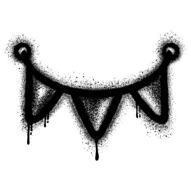 Sprey boyalı bayrak yazısı.