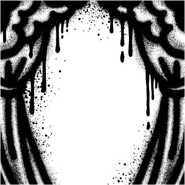 Sprey Boyalı Pencere Graffiti Beyaz arkaplanda izole edilmiş..