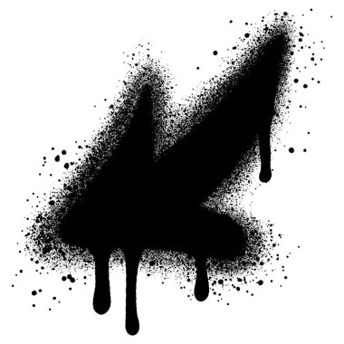 Sprey boyalı Grafiti oku beyaz bir arka plan ile izole edilmiş. Vektör illüstrasyonu.