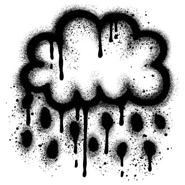 Siyah sprey boyalı grafiti. vektör illüstrasyonu.