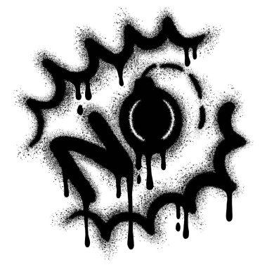 Sprey boyalı Graffiti. Beyaz bir arkaplan ile izole edilmiş tek kelime yok..