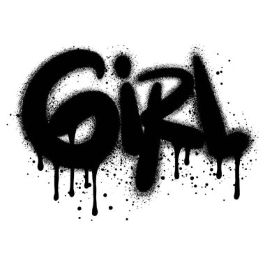 Grafiti Kızı metni beyazın üzerine siyah sıkılmış..