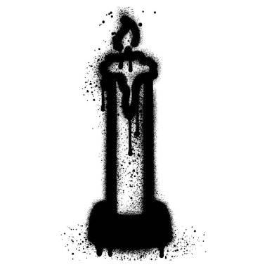 Sprey boyalı grafiti mumu, beyaz bir arkaplan ile izole edilmiş..