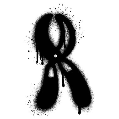 Secateurs bitki simgesini keser. Secateurs graffiti tarzında bitki simgesi kesiyor.