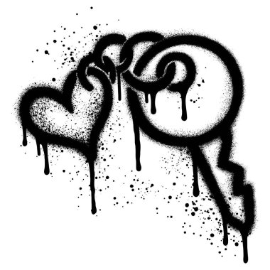 Kalp şeklinde anahtarlığı olan anahtar. Sevgililer Günü temalı konsept ve tişört tasarımı