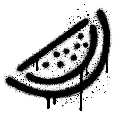 Beyaz arkaplanda grafiti tarzında karpuz