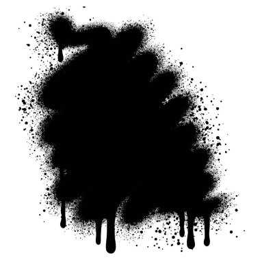 Siyah mürekkep spreyi, sprey boya lekeleri ve doku lekeleri. Dizaynlarınız için Grunge şekilleri ve kirli siluetler.