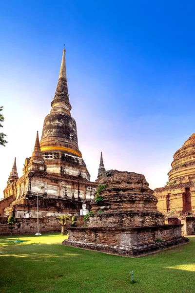Historical Architecture Wat Yai Chai Mongkol Old Temple Ayutthaya Province — Stock Photo, Image