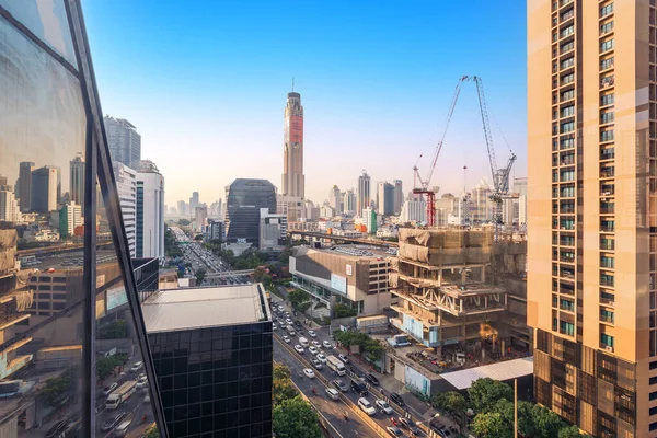 Bangkok Thailand May 2023 Cityscape Biyoke Tower Buildings Construction Sites Royalty Free Stock Photos