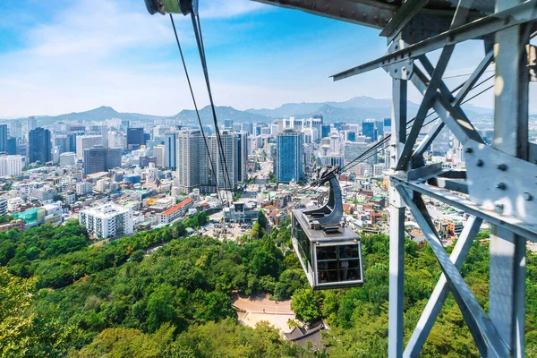 Seoul South Korea June 2023 Cable Car Ride Seoul Tower — Stock Photo, Image