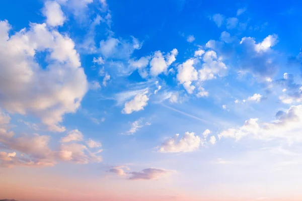 Beautiful Bright Blue Sky Fluffly Clouds Stock Image