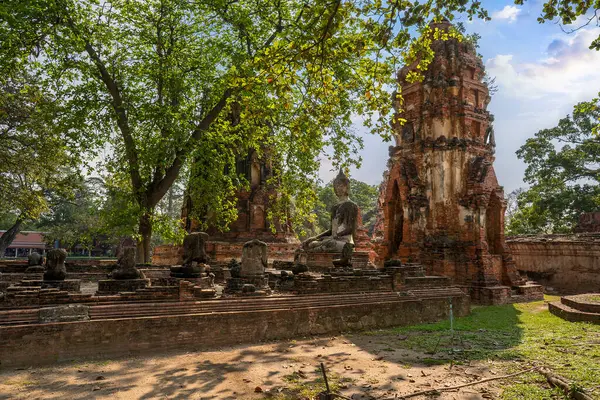 Wat Mahathat Een Historisch Belangrijke Tempel Gelegen Het Ayutthaya Historical — Stockfoto