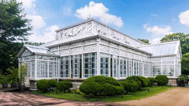 Seul, Güney Kore, 6 Ağustos 2023: Changgyeonggung Sarayı 'ndaki Büyük Sera Güney Kore' nin ilk Batı tarzı serasıdır..