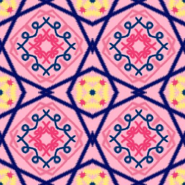 Kusursuz etnik desenli geleneksel geometrik soyut folklor süsü Kabile etnik illüstrasyon geçmişi