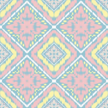 Kusursuz etnik Tekstil deseni geometrik soyut folklor süsü baskı, giysi ve eşarp için kabile etnik illüstrasyon tasarımı