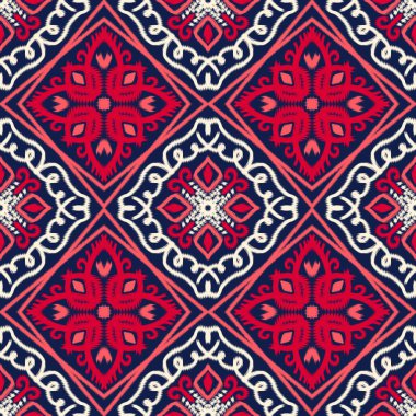 Kusursuz etnik desenli geleneksel geometrik soyut folklor süsü Kabile etnik illüstrasyon geçmişi