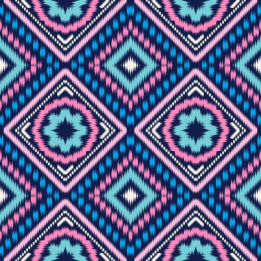 Kusursuz etnik desenli geleneksel geometrik soyut folklor süsü Kabile etnik illüstrasyon geçmişi