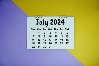 Temmuz 2024 yıllık planlama ve yönetim takvimi