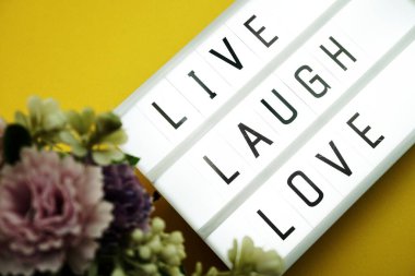 Canlı Gülüş Işık Kutusunda Aşk Sözcüğü