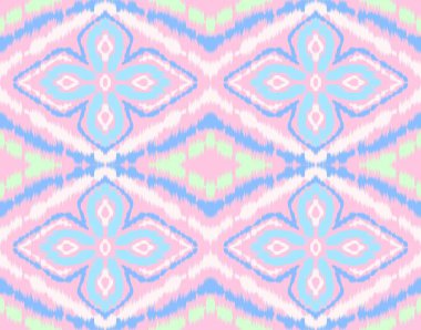 Kusursuz etnik Tekstil deseni geometrik soyut folklor süsü baskı, giysi ve eşarp için kabile etnik illüstrasyon tasarımı