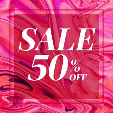 Renkli grafik resimli% 50 şablon tasarımı