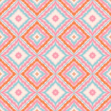 Kusursuz etnik Tekstil deseni geometrik soyut folklor süsü baskı, giysi ve eşarp için kabile etnik illüstrasyon tasarımı