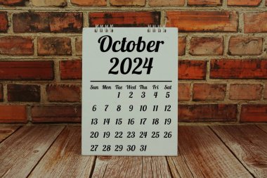 Planlama ve yönetim için yıllık yıllık takvim Ekim 2024