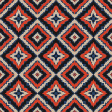 Kusursuz etnik Tekstil deseni geometrik soyut folklor süsü baskı, giysi ve eşarp için kabile etnik illüstrasyon tasarımı