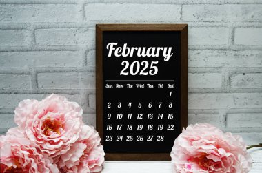 Şubat 2025 Aylık masa takvimi