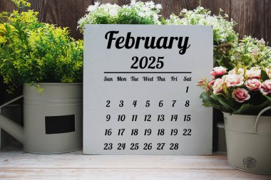 Şubat 2025 Aylık masa takvimi