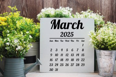 Mart 2025 Aylık planlama ve yönetim takvimi