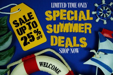 Özel Yaz Satışı% 25 Promosyon Teklif İndirimi Perakende Alışveriş Konsepti