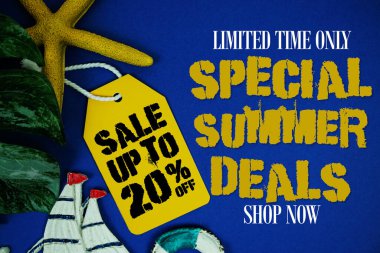 Özel Yaz Satışı% 20 Promosyon Teklif İndirimi Perakende Alışveriş Konsepti