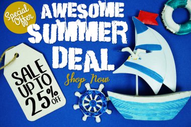 Muhteşem Yaz Satışı% 25 Promosyon Teklif İndirim Perakende Alışveriş Konsepti