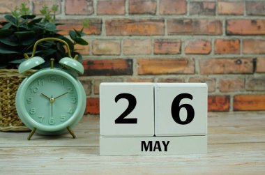 Tahta Takvim 26 Mayıs 'ı gösteriyor. 26 Mayıs 'ta