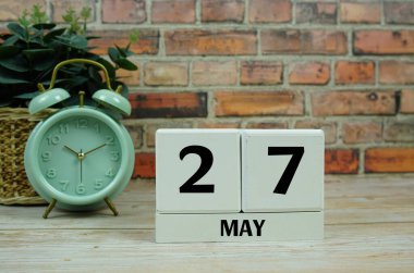 Tahta Takvim 27 Mayıs 'ı gösteriyor. 27 Mayıs 'ta