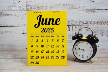 Planlama ve yönetim için yıllık Haziran 2025 masa takvimi