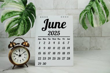 Planlama ve yönetim için yıllık Haziran 2025 masa takvimi