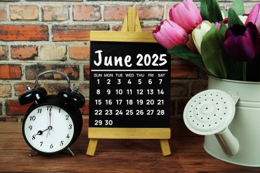 Planlama ve yönetim için yıllık Haziran 2025 masa takvimi