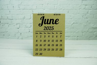 Planlama ve yönetim için yıllık Haziran 2025 masa takvimi