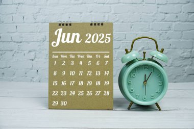 Planlama ve yönetim için yıllık Haziran 2025 masa takvimi