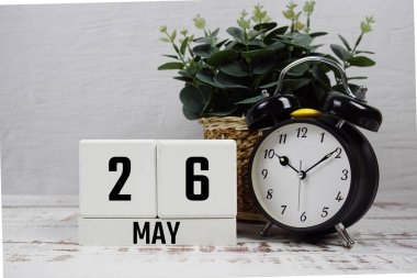 Tahta Takvim 26 Mayıs 'ı gösteriyor. 26 Mayıs 'ta