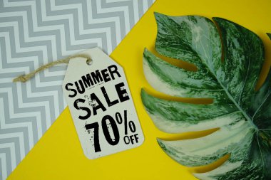 Yaz Satışı% 70 Promosyon Teklif İndirim Perakende Alışveriş Konsepti