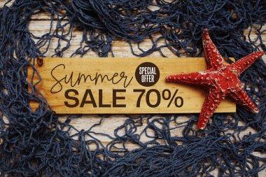 Yaz Satışı% 70 indirimli Promosyon İndirimli Alışveriş Konsepti