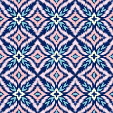 Kusursuz etnik Tekstil deseni geometrik soyut folklor süsü. Kumaş baskısı, giysi, eşarp, halı için kabile etnik illüstrasyon tasarımı.