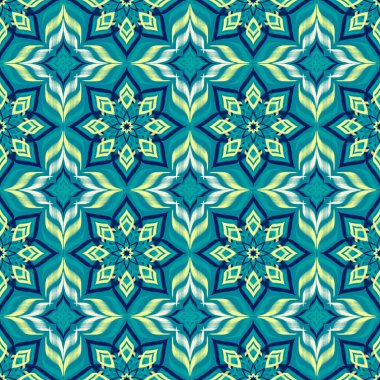 Kusursuz etnik Tekstil deseni geometrik soyut folklor süsü. Kumaş baskısı, giysi, eşarp, halı için kabile etnik illüstrasyon tasarımı.