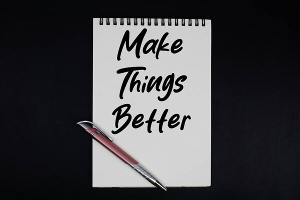 Спиральный блокнот с мотивационными цитатами "Make Things Better"