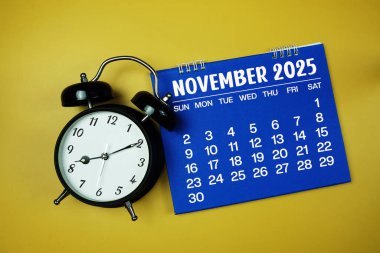 November 2025 annual monthly desk calendar for planning and management